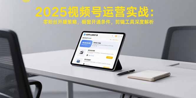 （15505期）2025视频号运营实战：零粉丝开播策略，橱窗开通条件，剪辑工具深度解析小白网创_互联网创业项目_网络创业小白网创