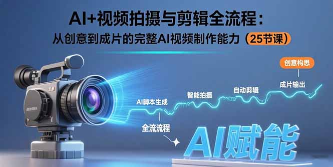 （15612期）AI+视频拍摄与剪辑全流程：从创意到成片的完整AI视频制作能力（25节课）小白网创_互联网创业项目_网络创业小白网创