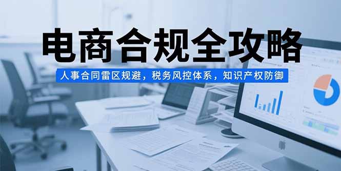（15377期）电商合规全攻略，人事合同雷区规避，税务风控体系，知识产权防御小白网创_互联网创业项目_网络创业小白网创