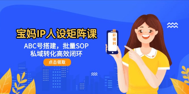 （14821期）宝妈IP人设矩阵课：ABC号搭建，批量SOP，私域转化高效闭环小白网创_互联网创业项目_网络创业小白网创