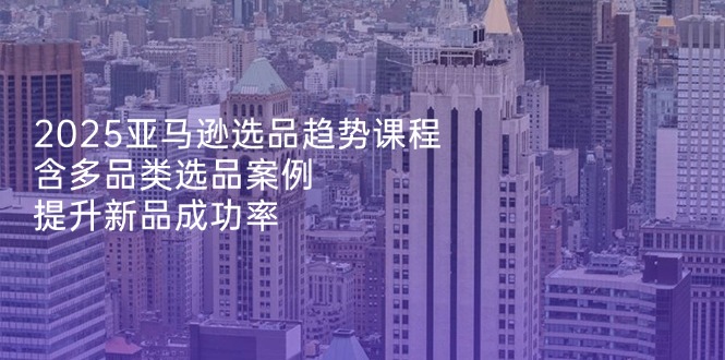 （14434期）2025亚马逊选品趋势课程，含多品类选品案例，提升新品成功率小白网创_互联网创业项目_网络创业小白网创