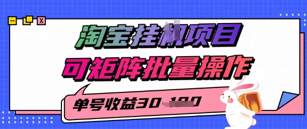淘宝挂G项目，单号30，可矩阵批量操作小白网创_互联网创业项目_网络创业小白网创