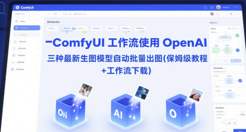 ComfyUI 工作流使用 OpenAI 三种最新生图模型自动批量出图(保姆级教程+工作流下载)小白网创_互联网创业项目_网络创业小白网创