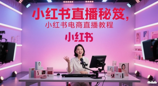小红书直播秘笈，小红书电商直播教程小白网创_互联网创业项目_网络创业小白网创