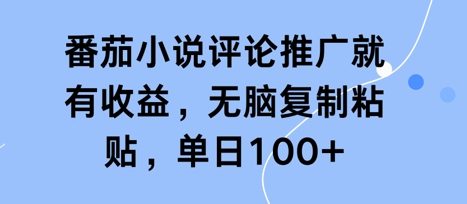 番茄小说评论推广就有收益，无脑复制粘贴，单日100+小白网创_互联网创业项目_网络创业小白网创