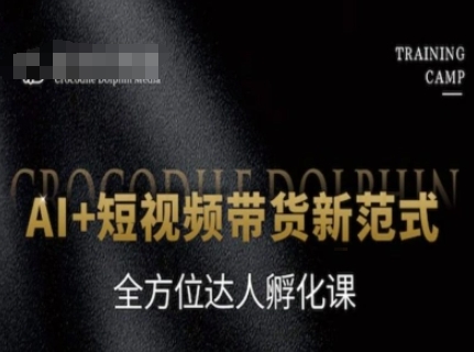 AI+短视频带货新范式，全方位达人孵化课小白网创_互联网创业项目_网络创业小白网创