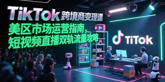 （15344期）TikTok跨境电商变现课，美区市场运营指南，短视频直播双轨流量攻略小白网创_互联网创业项目_网络创业小白网创
