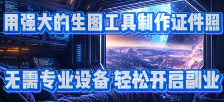 用强大的生图工具制作证件照，无需专业设备，轻松开启副业小白网创_互联网创业项目_网络创业小白网创