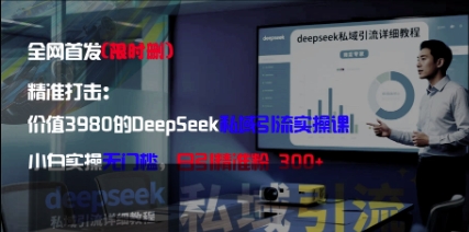 精准打击：价值3980的DeepSeek私域引流实操课，小白实操无门槛，日引精准粉300+小白网创_互联网创业项目_网络创业小白网创