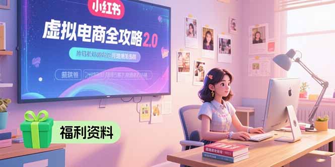 （15387期）虚拟电商全攻略2.0，开店选品实操流程，账号定位、货源发布、笔记发布技巧小白网创_互联网创业项目_网络创业小白网创