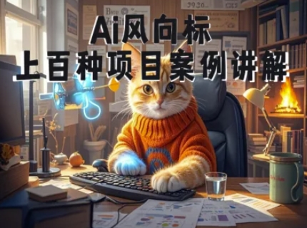 Ai风向标-附100种项目案例玩法-0基础小白到大神ai视频商业应用教学小白网创_互联网创业项目_网络创业小白网创