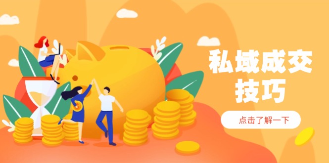 （14566期）私域成交技巧，帮你从入门到精通，破解四大痛点，快速变现，轻松收钱小白网创_互联网创业项目_网络创业小白网创