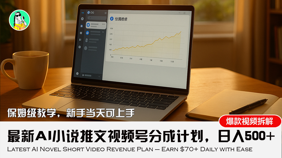 （15614期）最新AI小说推文视频号分成计划，新手小白也能当天日入500+教程小白网创_互联网创业项目_网络创业小白网创
