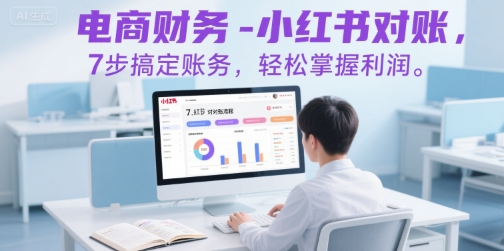 电商财务-小红书对账，7步搞定账务，轻松掌握利润小白网创_互联网创业项目_网络创业小白网创