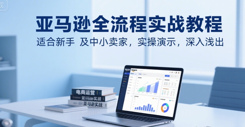 亚马逊全流程实战教程，适合新手及中小卖家，实操演示，深入浅出小白网创_互联网创业项目_网络创业小白网创